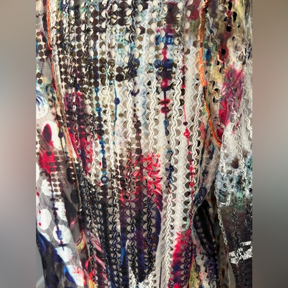 RADZOLI multi-colored lightweight cardigan in gorgeous jewel tones size small - Picture 10 of 10